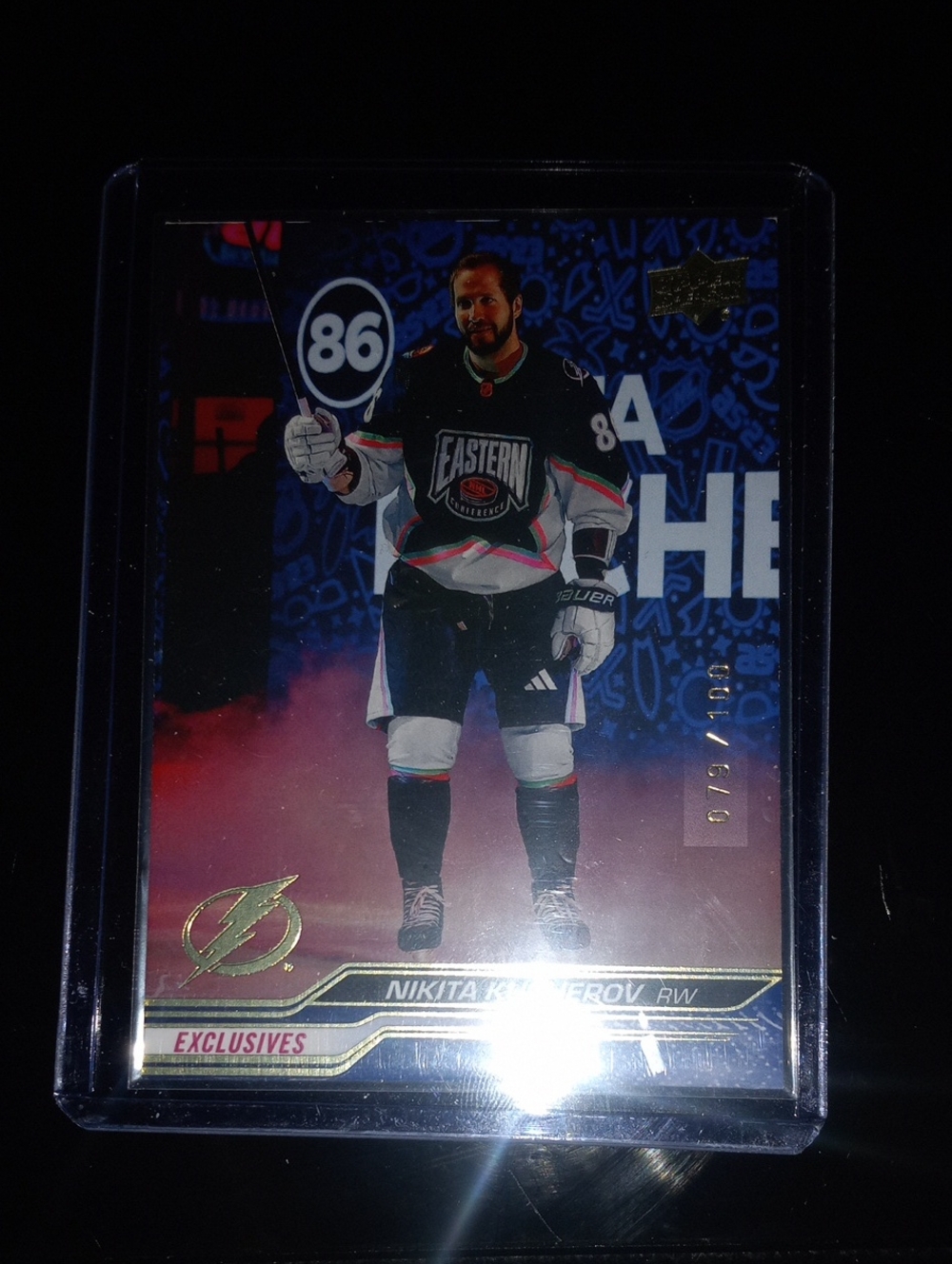 adidas Black and White Hockey Card Featuring Nikita Kucherov